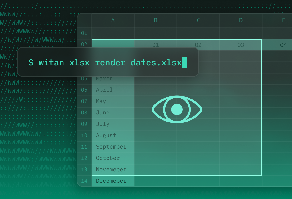 Rendering engine preview of a workbook